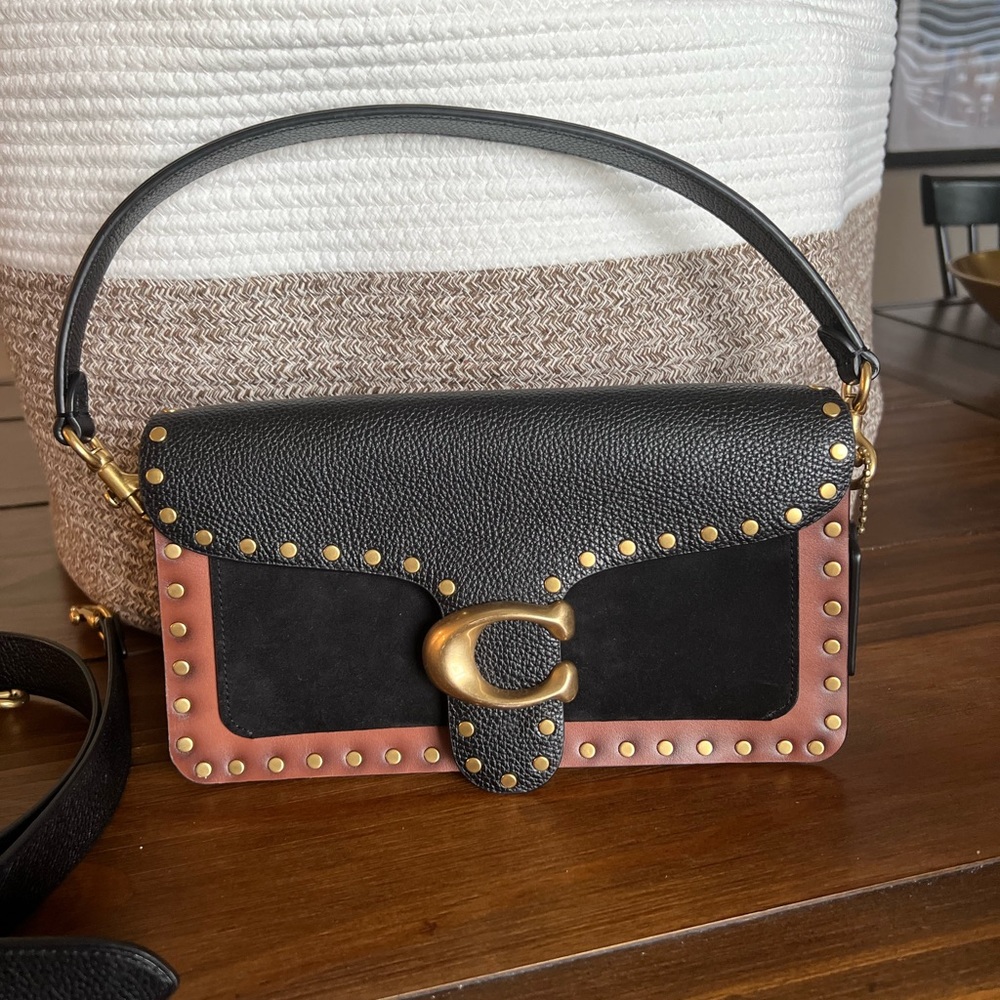 COACH Tabby Shoulder Bag with Rivets - crossbody strap included also
